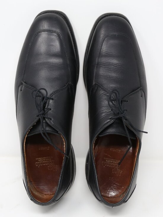 Allen Edmonds Burton Black Leather Moc Toe Lace Up Derby Shoes Men’s Size 10 D